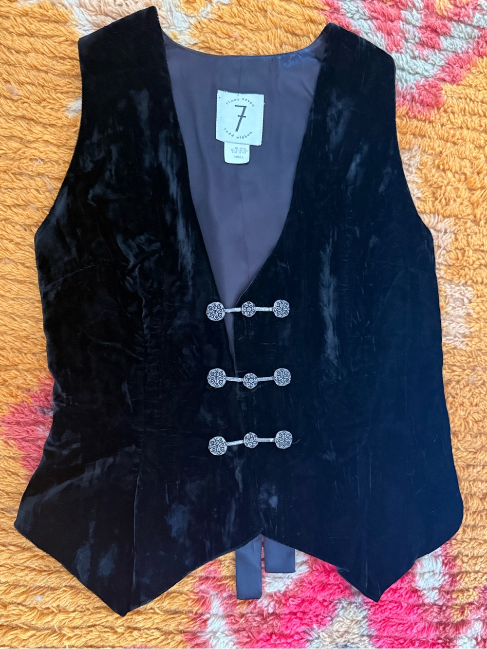 90s Times seven vintage Todd oldham velvet vest